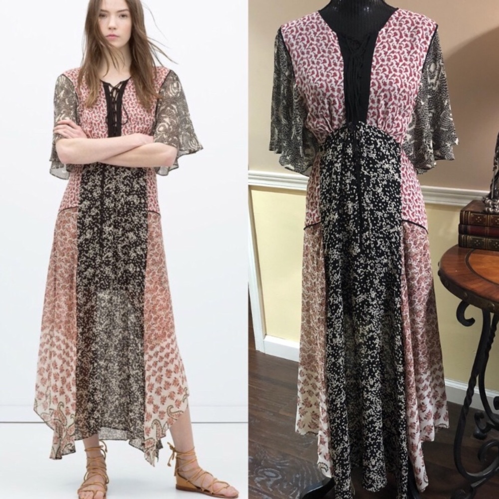 SOLD • Zara boho dress XS